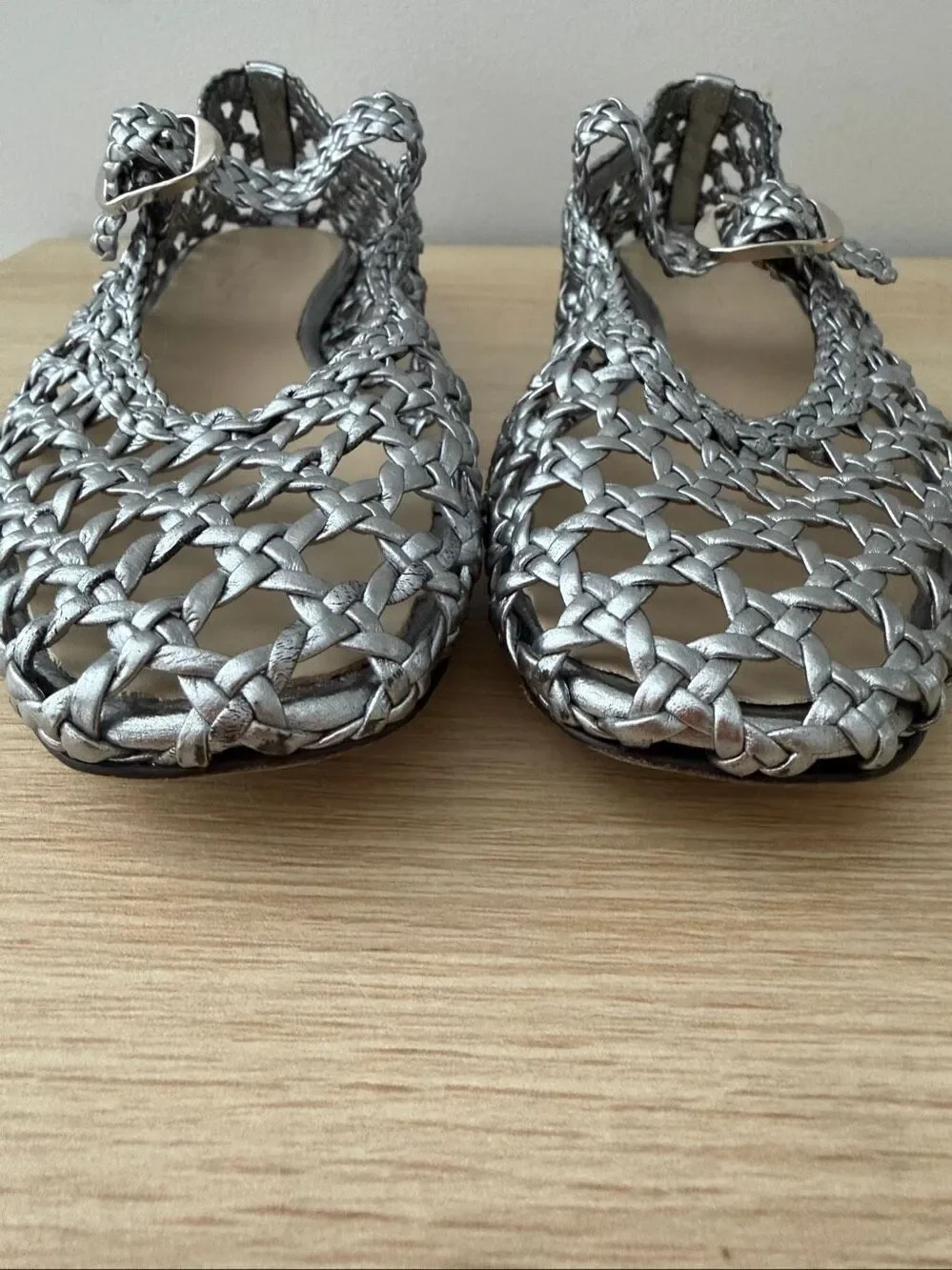 Le Monde Beryl Woven leather Mary Jane flats 36.5